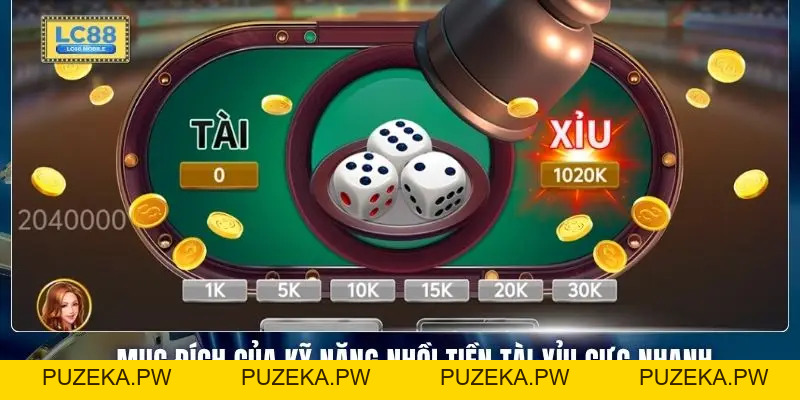 Kỹ Năng Nhồi Tiền Tài Xỉu Cực Nhanh - 5 Bí Kíp Hốt Bạc - PUZEKA